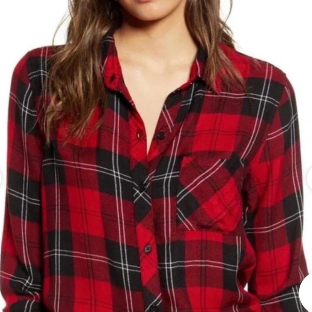 Rails Hunter Red/Tartan Button Down Shirt - Picture 9 of 16